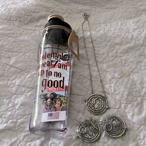 Harry Potter Bundle Water Bottle Time Turner Necklaces Harry Potter Halloween